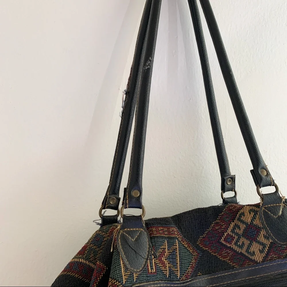 Vintage Gitano Southwestern Boho Large Travel Bag - Picture 14 of 14